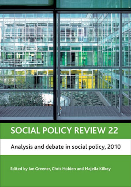 Book cover image for Social policy review 22 ISBN: 9781847427113